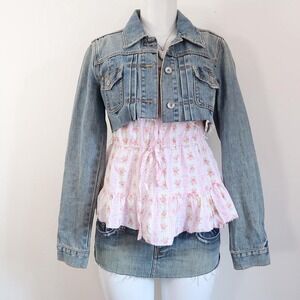 gap 1969 cropped denim bolero jacket y2k